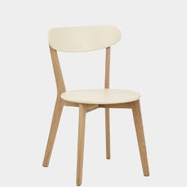 Rush Oak And Cream Dining Chair