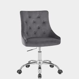 Sofia Office Chair Charcoal Velvet