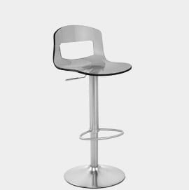 Stardust Brushed Steel Bar Stool Smoked
