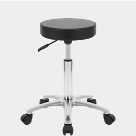 Swivel Stool with Wheels Black