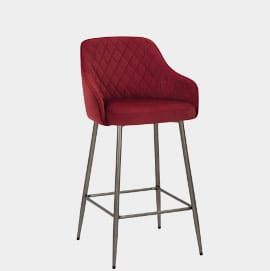 Sydney Bar Stool Red Velvet