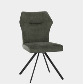 Troy Dining Chair Green Fabric