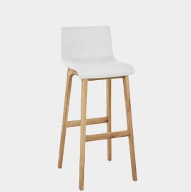 Wave Bar Stool White