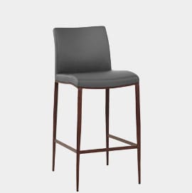 Wenge Bar Stool Walnut & Grey