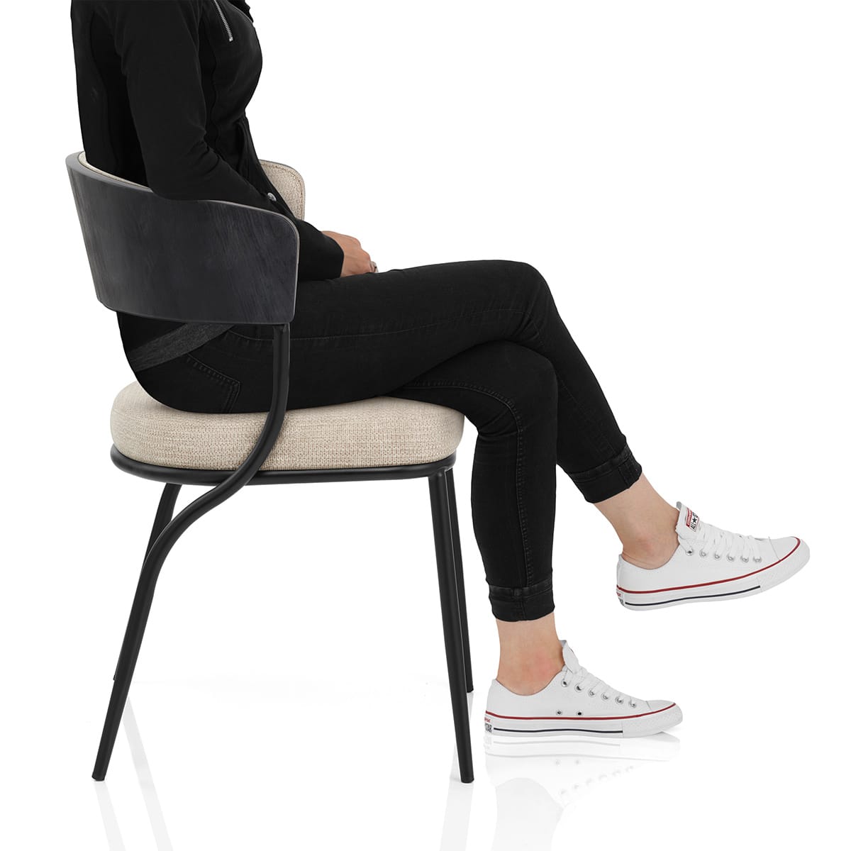 Alexa Dining Chair Beige Fabric Frame Image