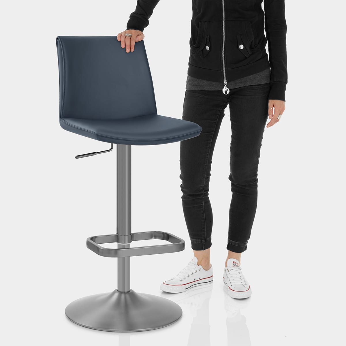 Alto Bar Stool Blue Features Image