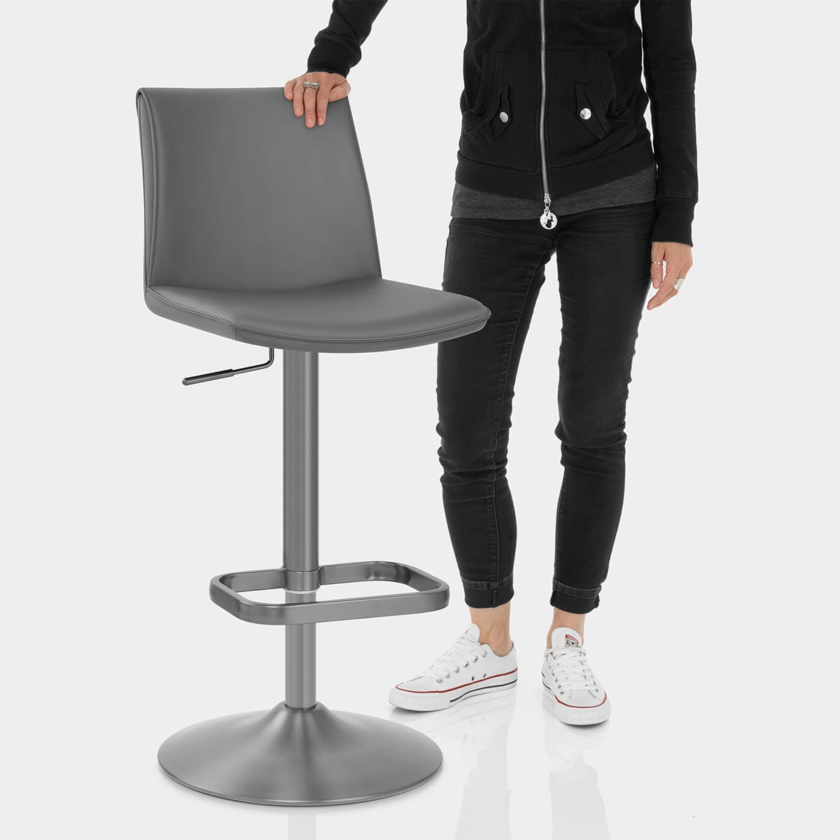 Alto Bar Stool Dark Grey Features Image