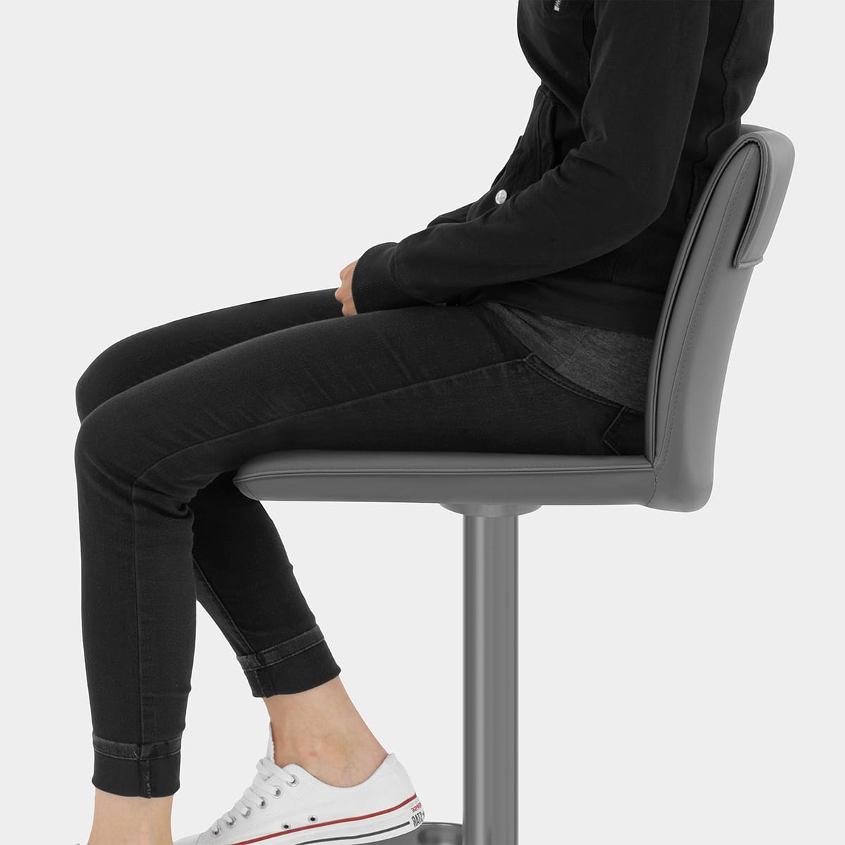 Alto Bar Stool Dark Grey Seat Image