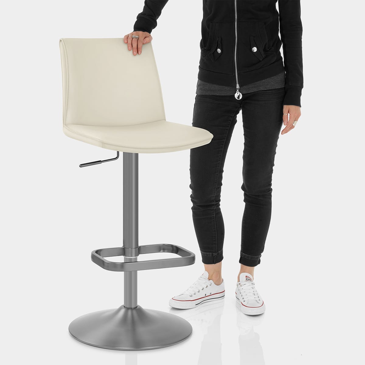 Alto Bar Stool Ivory Features Image