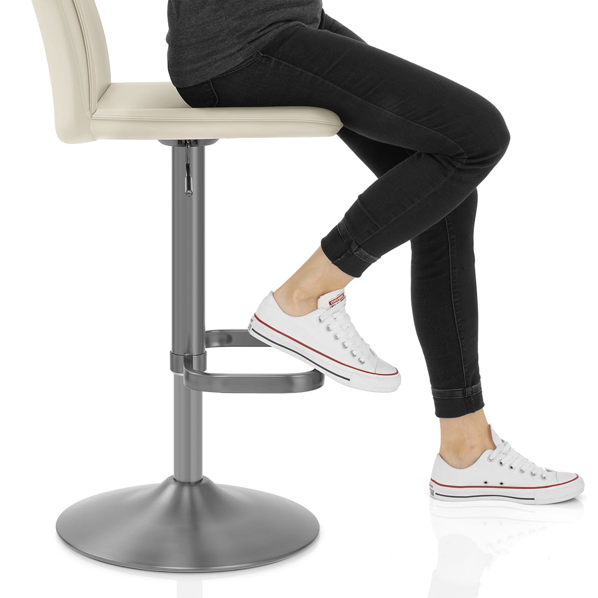 Alto Bar Stool Ivory Frame Image