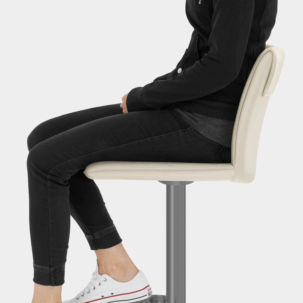 Alto Bar Stool Ivory Seat Image