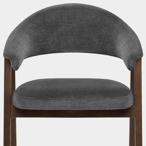Amber Dark Oak Chair Charcoal Fabric Seat Image