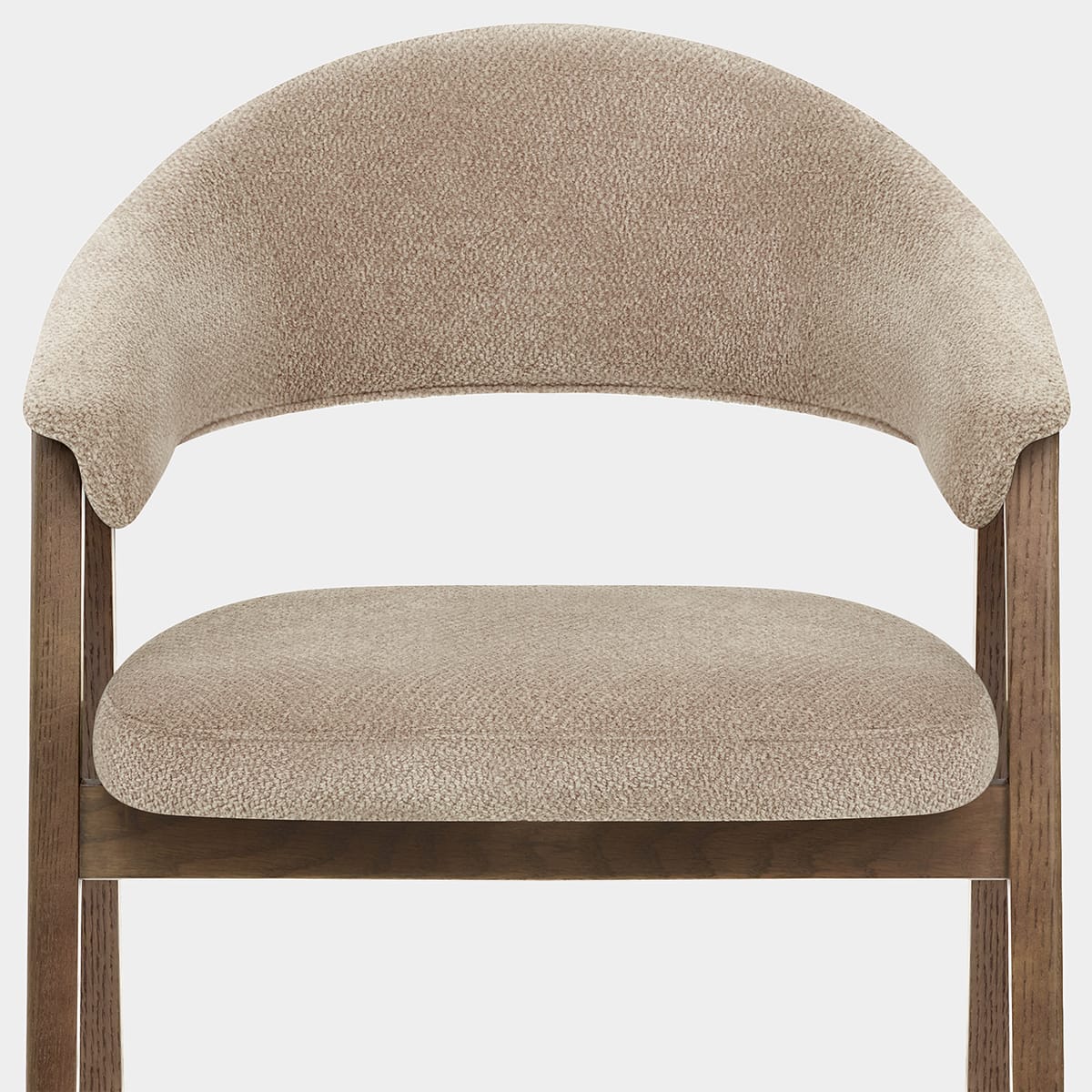 Amber Light Oak Chair Tweed Fabric Seat Image