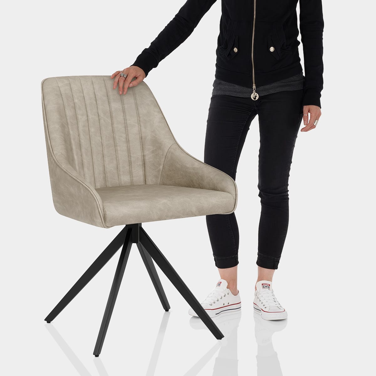 Amelia Chair Beige Features Image