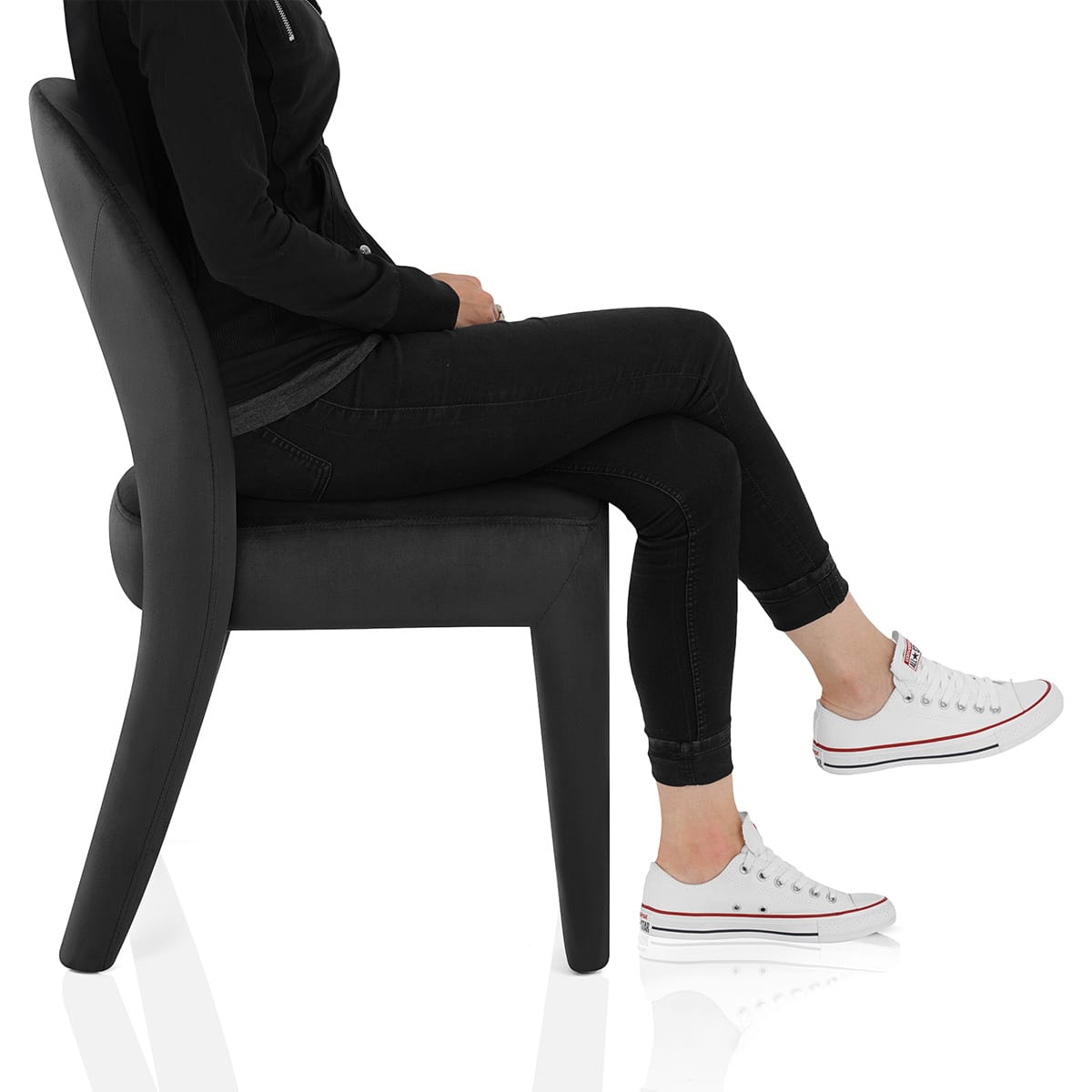 Amore Chair Black Velvet Frame Image