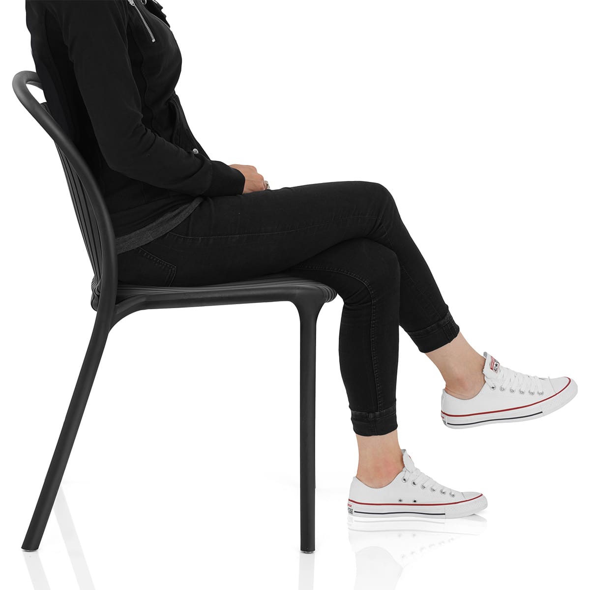 Arlo Stackable Chair Black Frame Image
