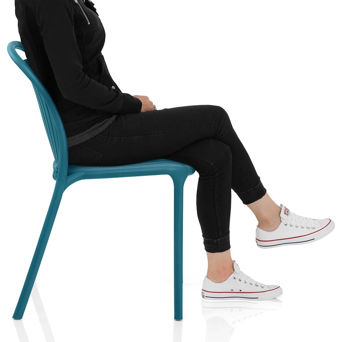 Arlo Stackable Chair Blue Frame Image