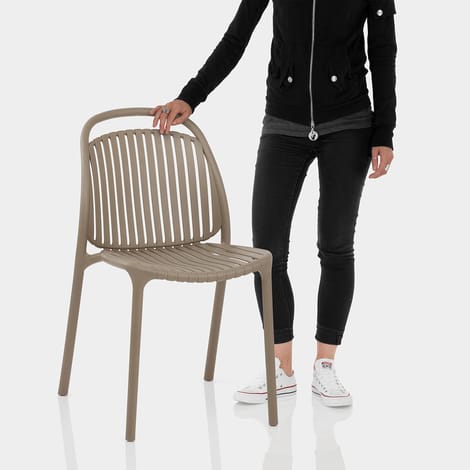 Arlo Stackable Chair Brown Features Image