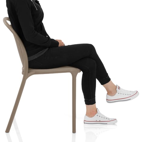 Arlo Stackable Chair Brown Frame Image