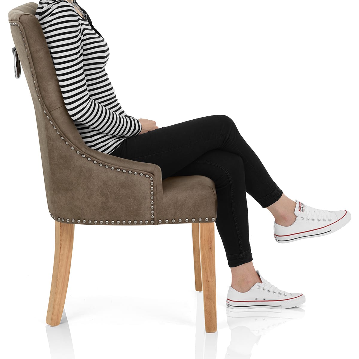 Ascot Oak Dining Chair Antique Brown Frame Image