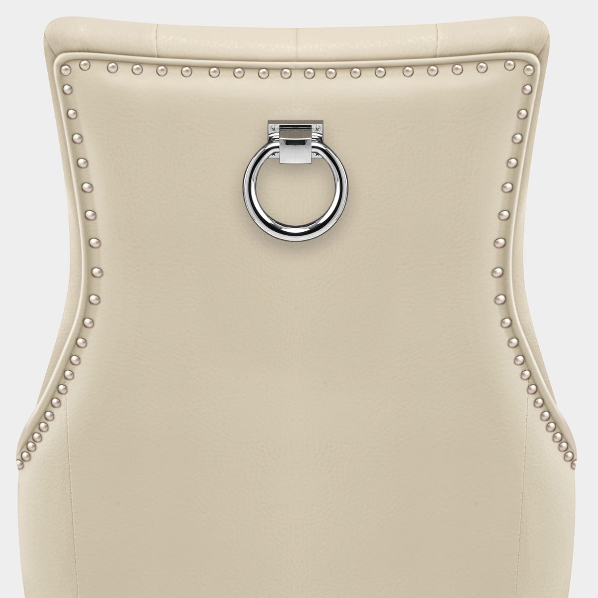 Ascot Oak Dining Chair Cream Leather Seat Image