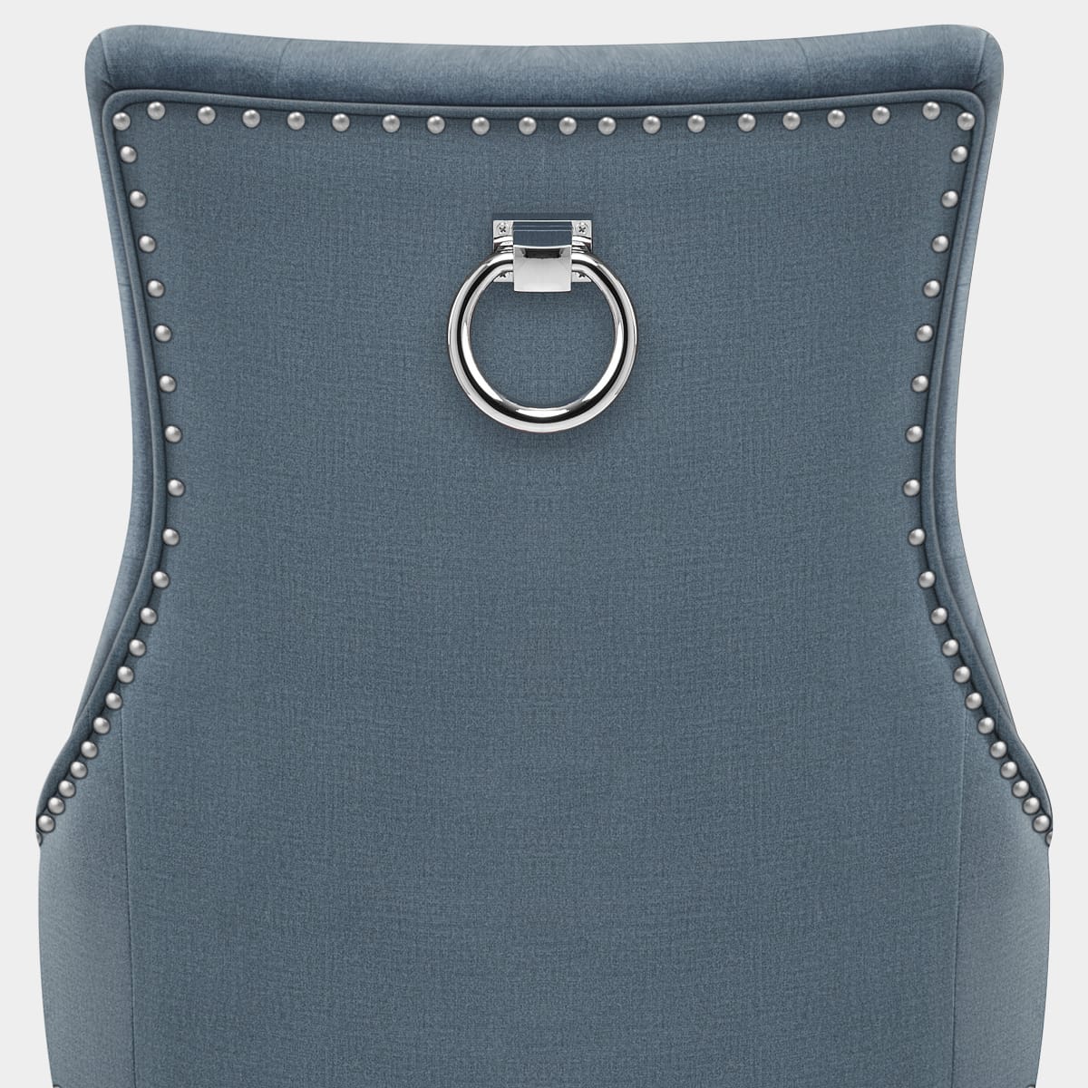 Ascot Dining Chair Blue Fabric Seat Image