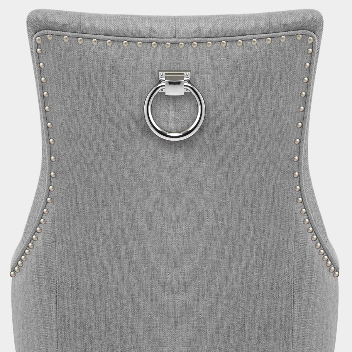 Ascot Dining Chair Grey Fabric Seat Image