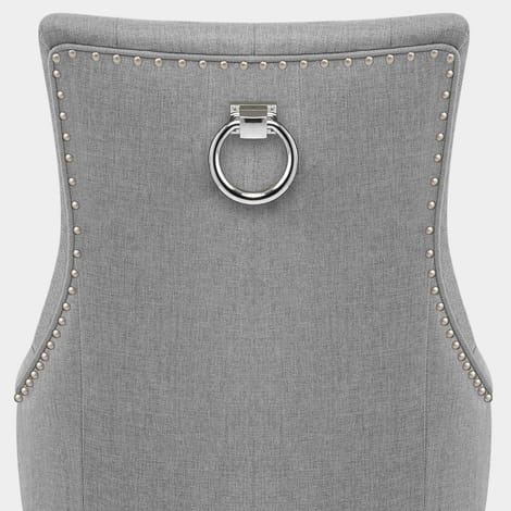 Ascot Dining Chair Grey Fabric Seat Image