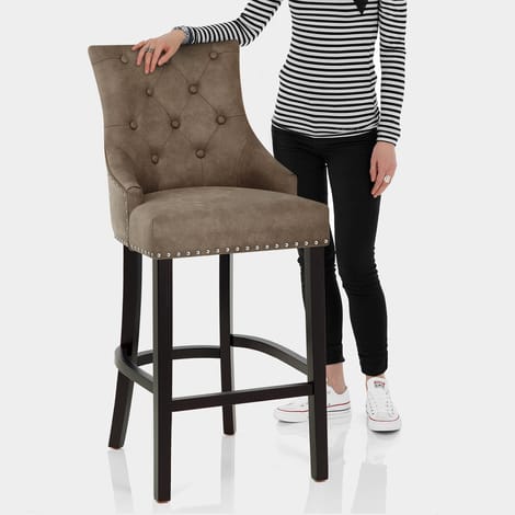 Ascot Bar Stool Antique Brown Features Image