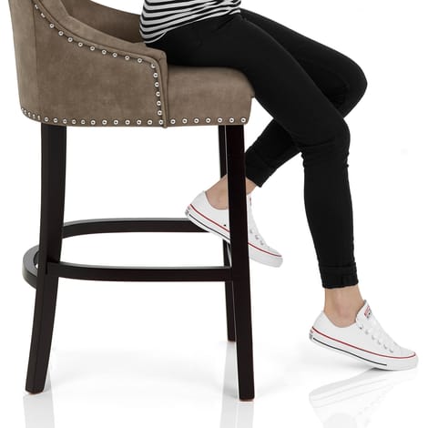 Ascot Bar Stool Antique Brown Frame Image