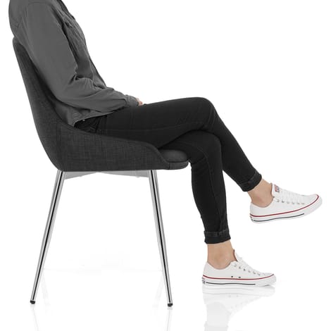 Aston Dining Chair Charcoal Fabric Frame Image