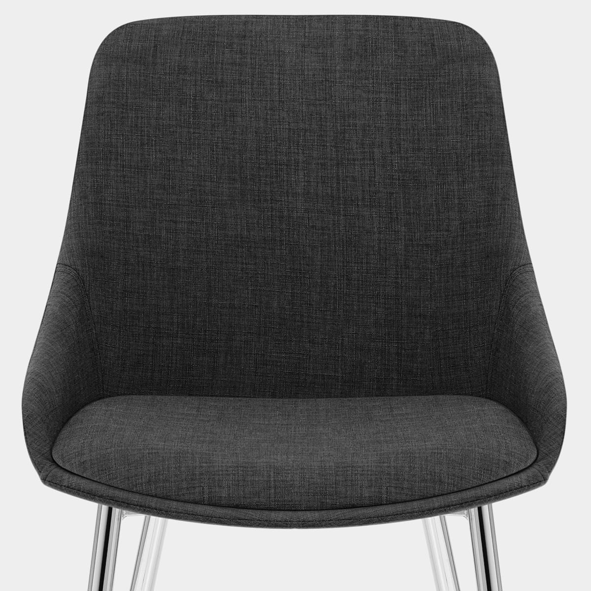 Aston Dining Chair Charcoal Fabric Seat Image