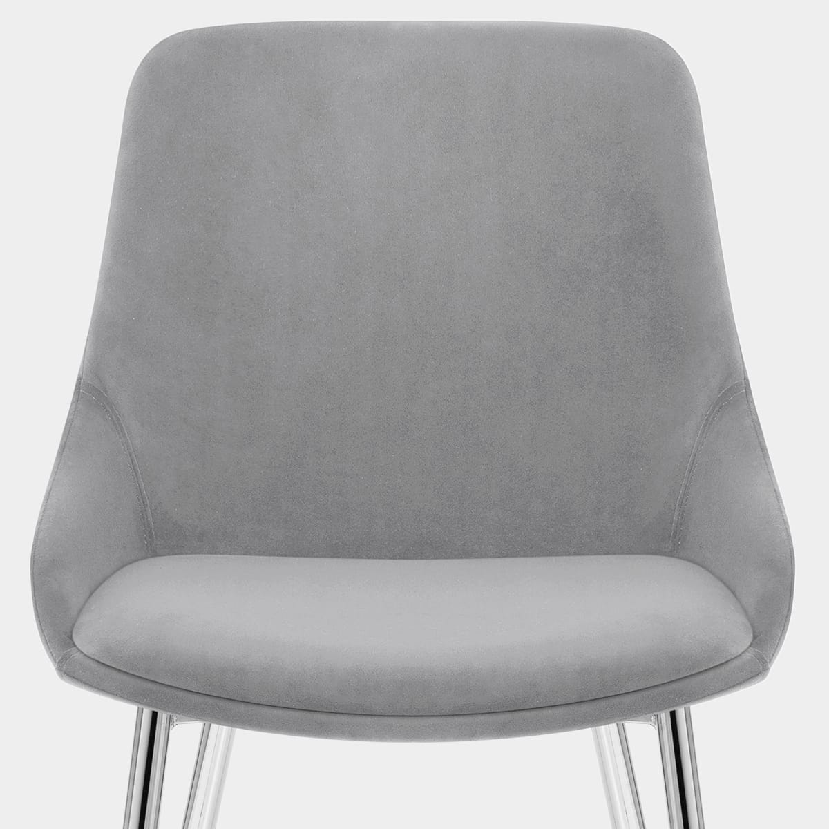 Aston Dining Chair Grey Velvet Seat Image