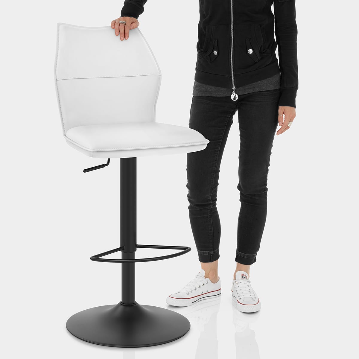 Ava Bar Stool White Features Image