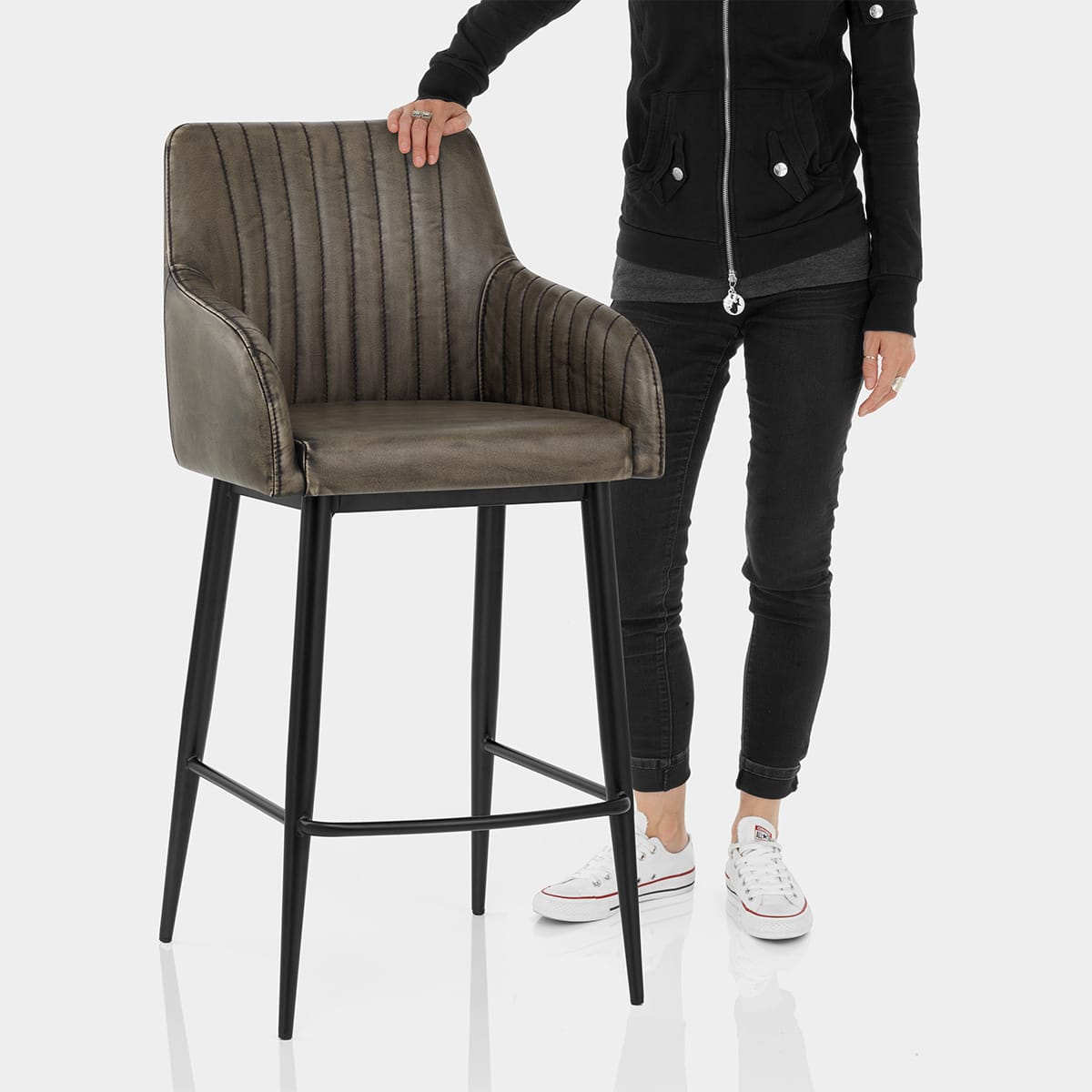 Avalon Bar Stool Vintage Grey Features Image