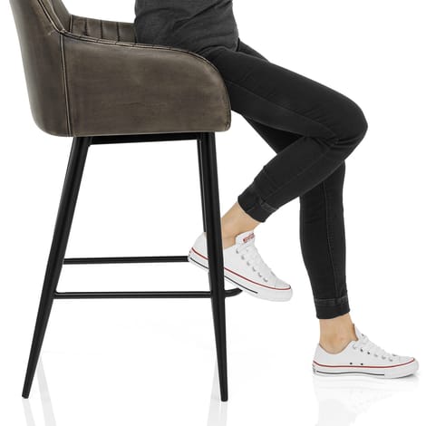 Avalon Bar Stool Vintage Grey Frame Image