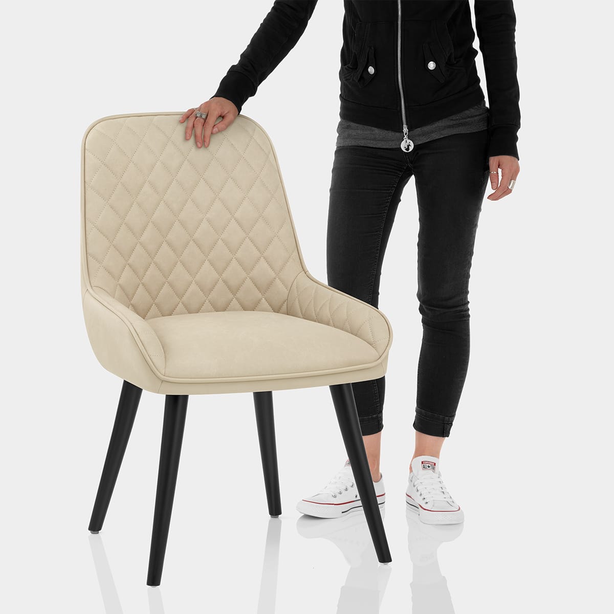 Azure Dining Chair Beige Features Image