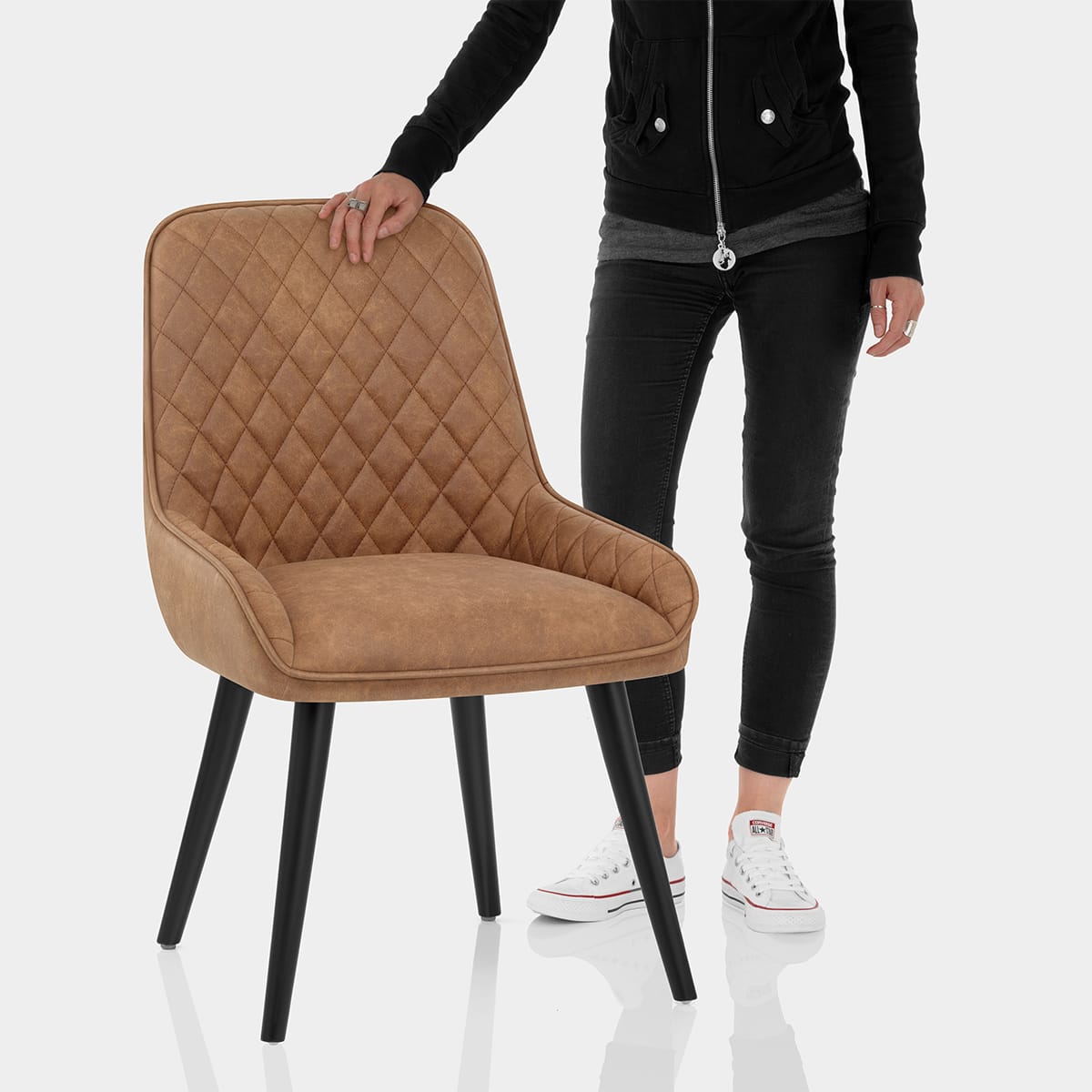 Azure Dining Chair Tan Features Image