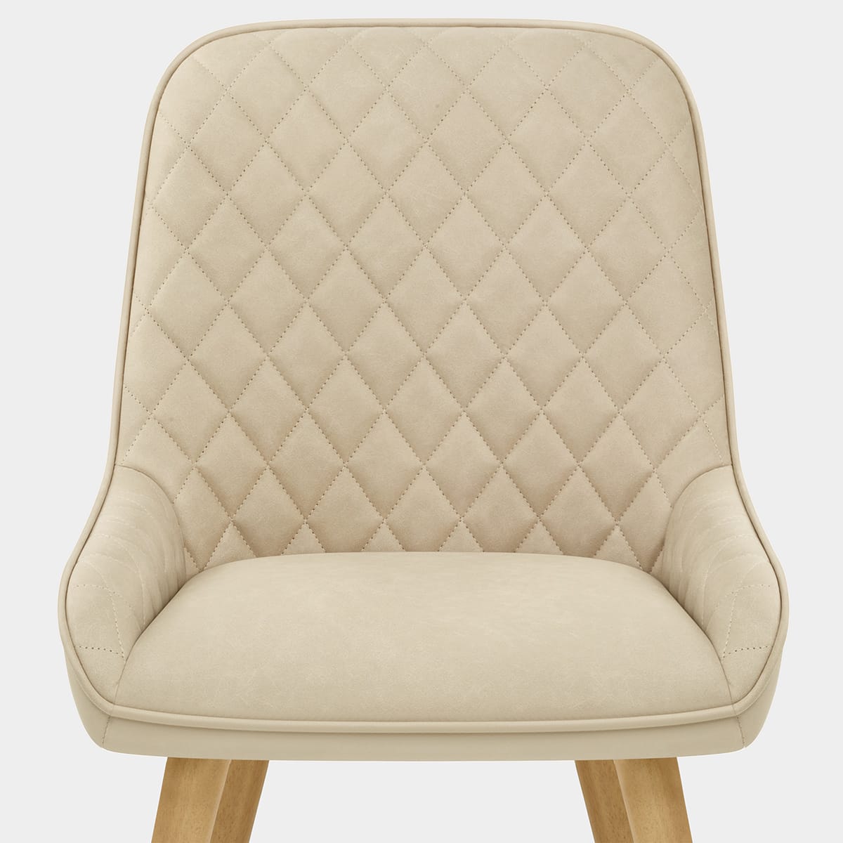 Azure Oak Dining Chair Beige Seat Image