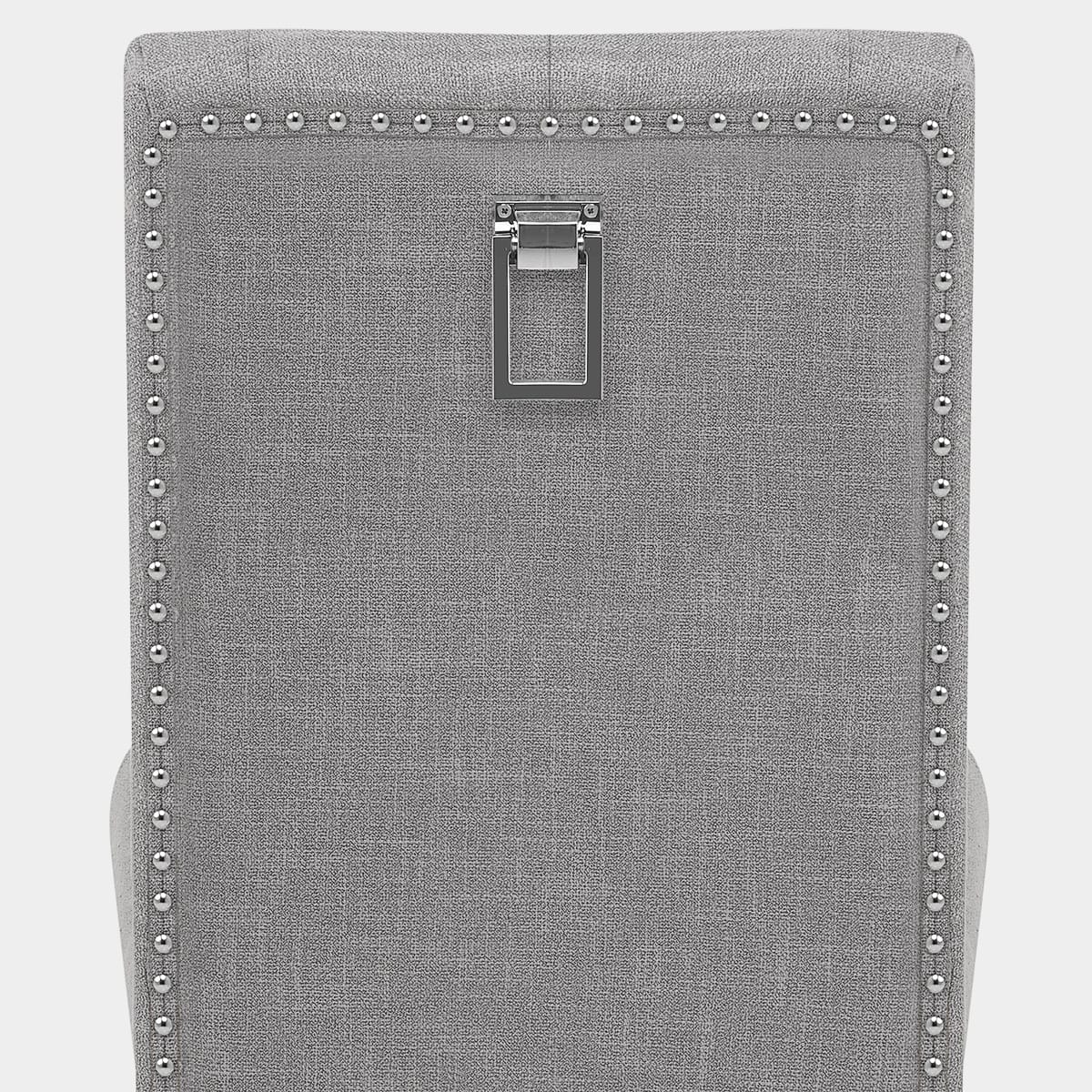 Barrington Oak Dining Chair Grey Fabric Seat Image