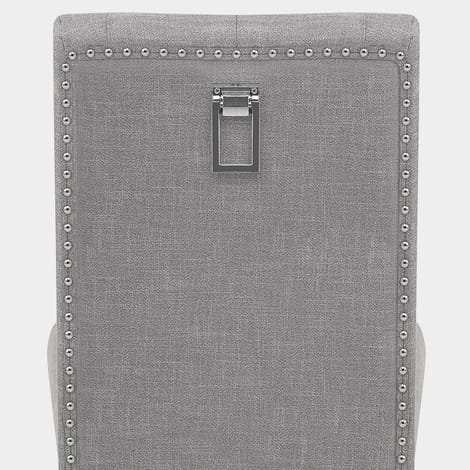 Barrington Oak Dining Chair Grey Fabric Seat Image