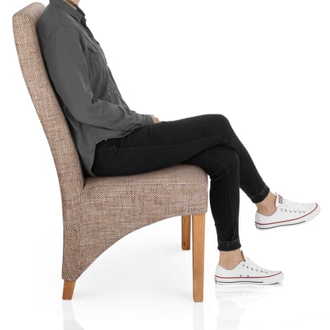 Baxter Dining Chair Tweed Frame Image