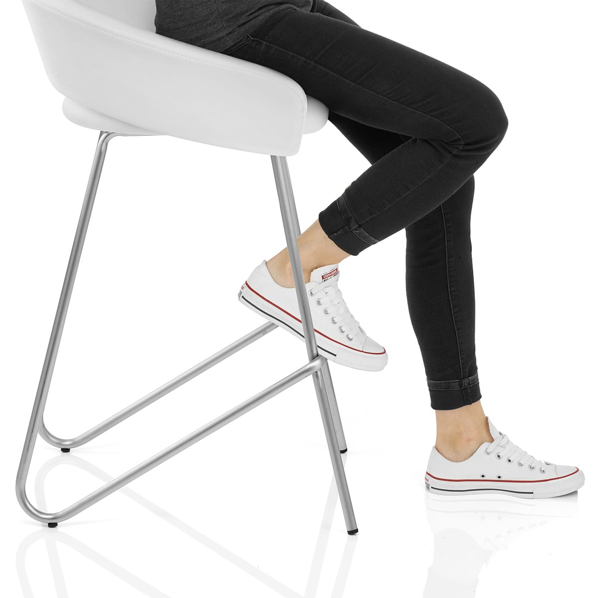 Bay Bar Stool White Frame Image