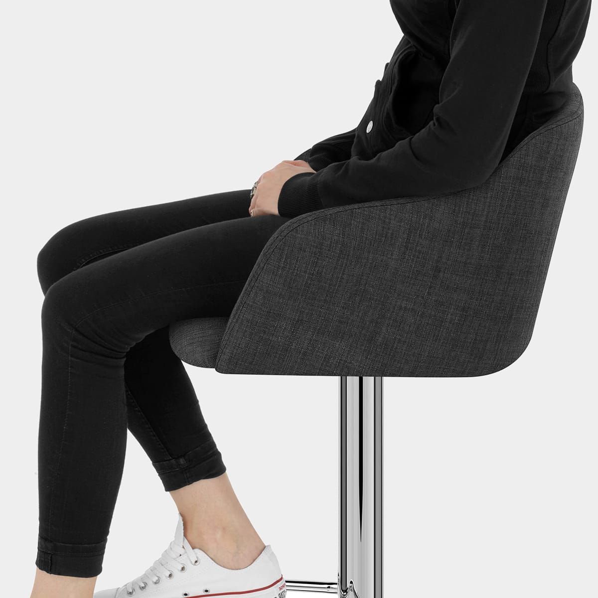 Belmont Bar Stool Charcoal Seat Image