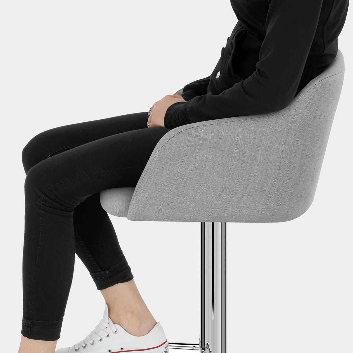 Belmont Bar Stool Grey Seat Image