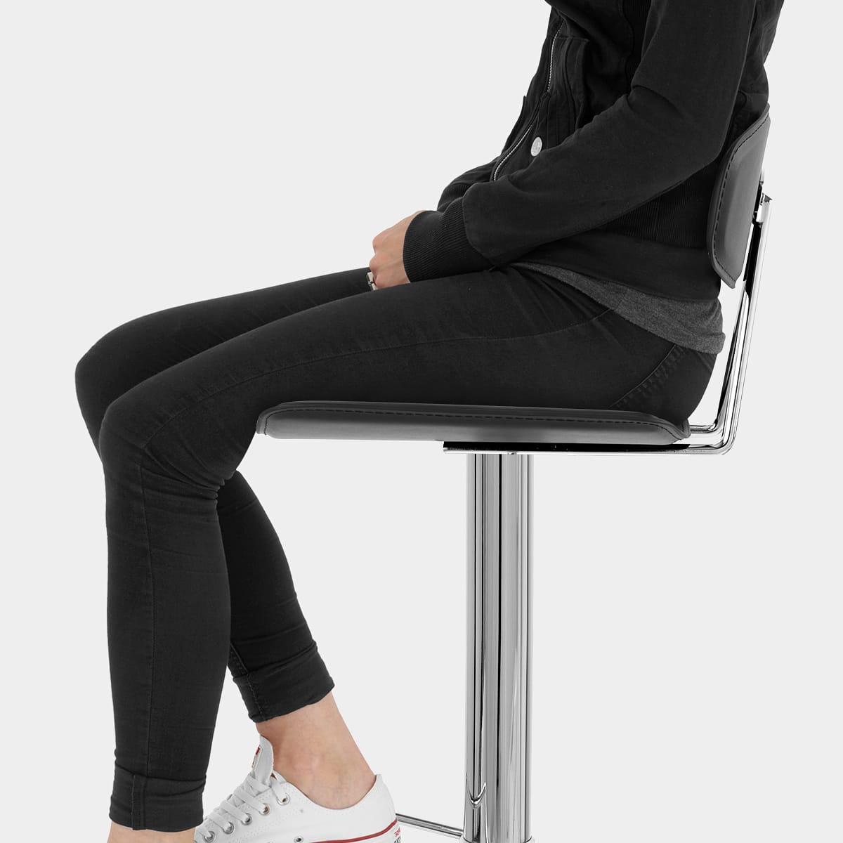 Blade Bar Stool Black Seat Image