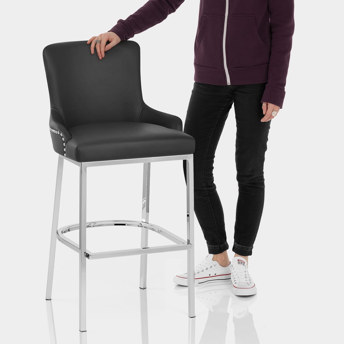 Bliss Bar Stool Black Features Image