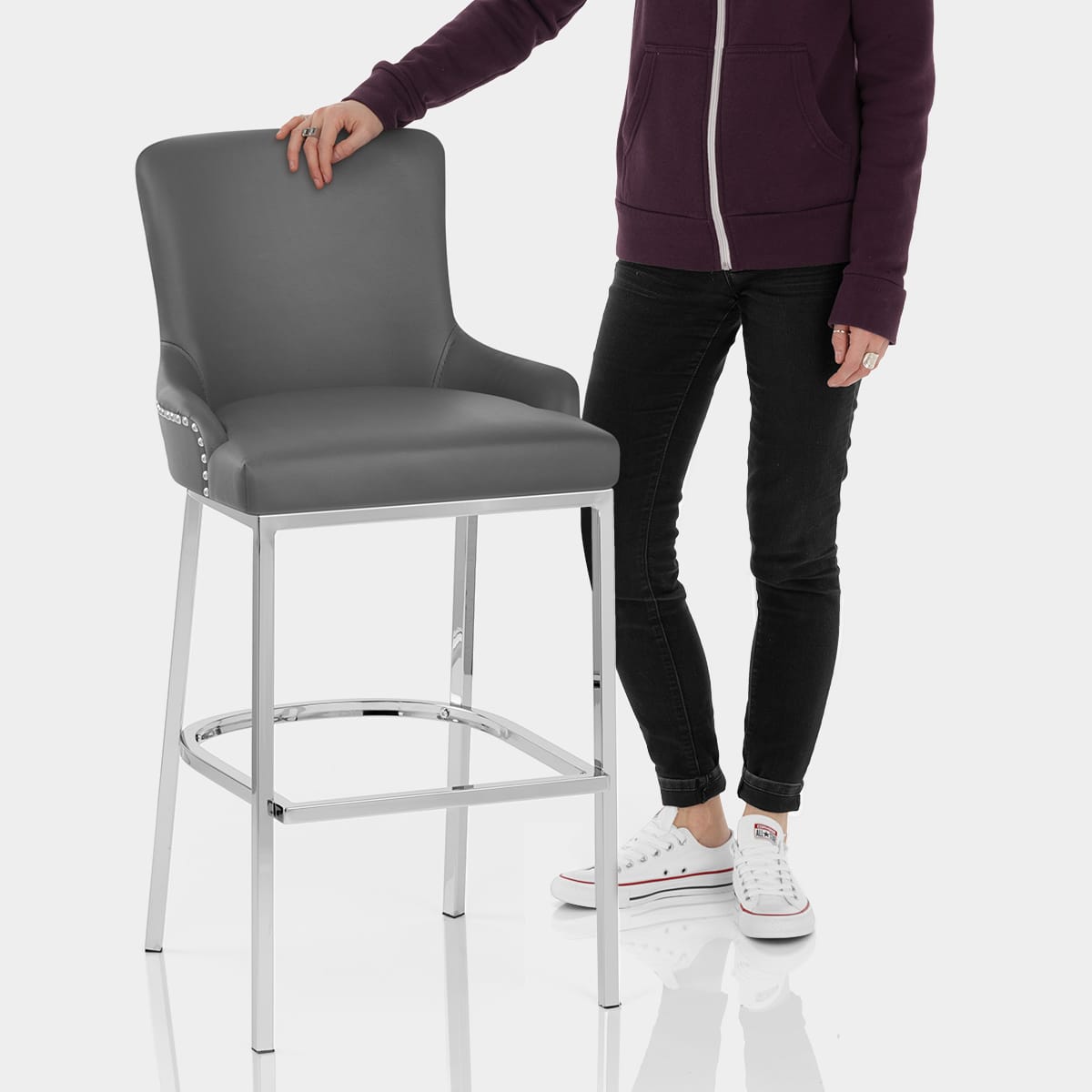 Bliss Bar Stool Grey Features Image