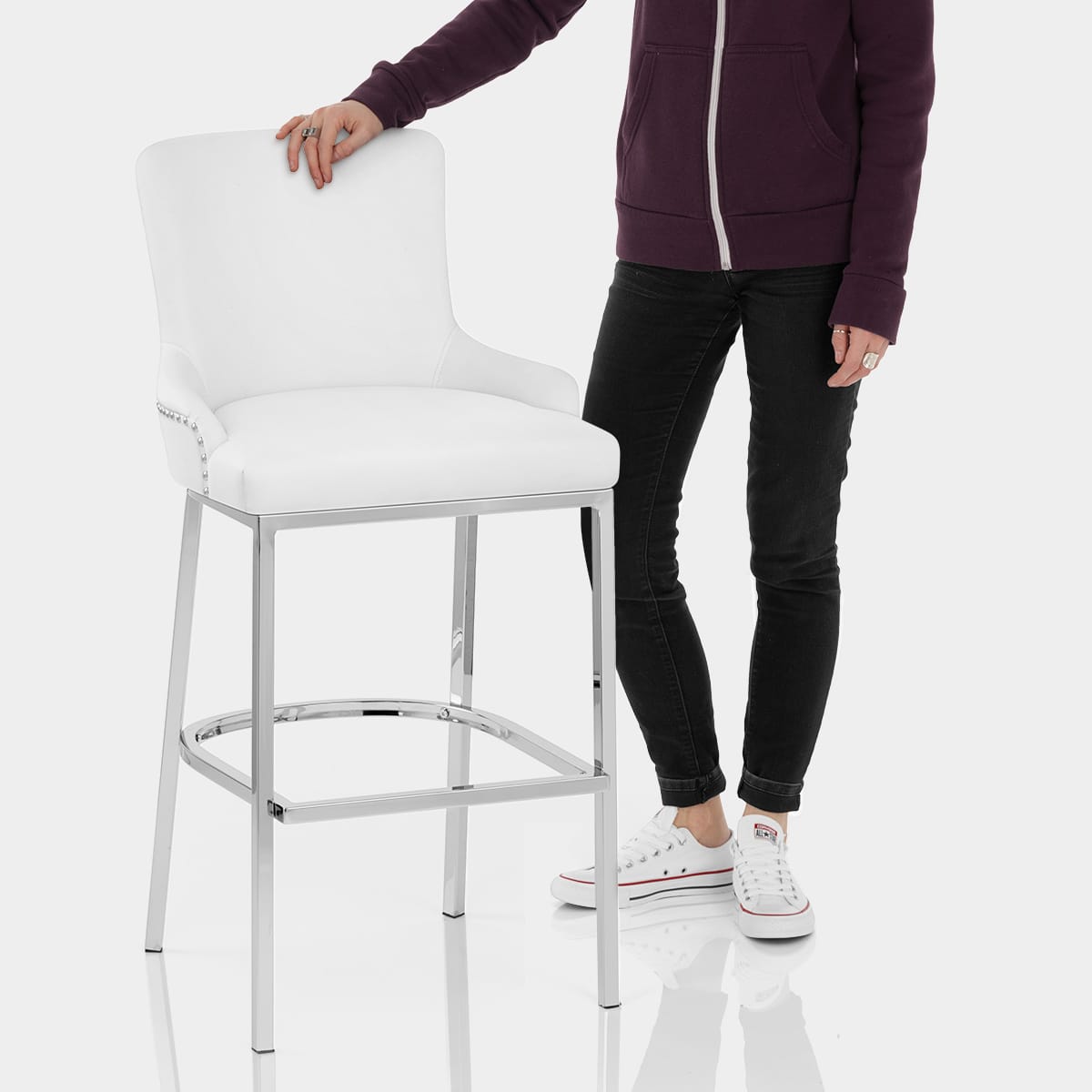 Bliss Bar Stool White Features Image