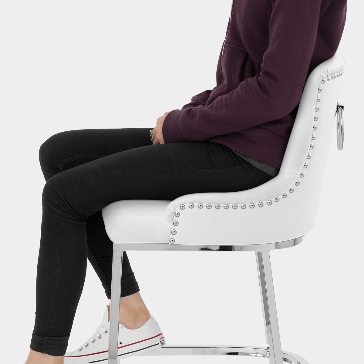 Bliss Bar Stool White Seat Image